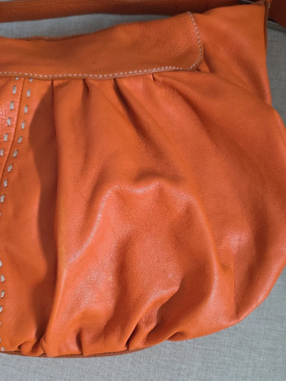 Vintage Coach Soho Pleated Leather Hobo Bag Burnt Orange